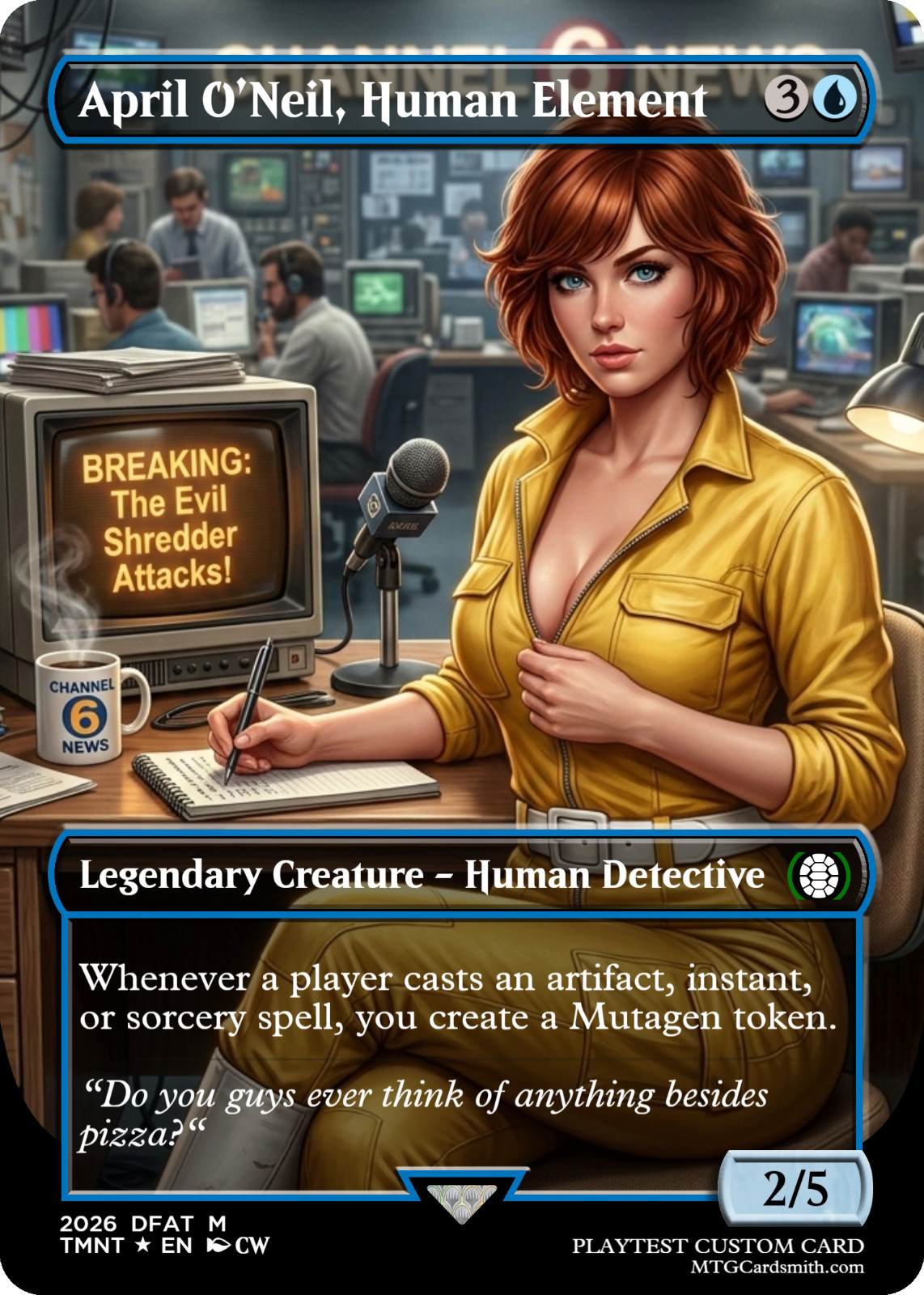 April O'Neil. Human Element - TMNT MTG Proxy / Playtest CUSTOM