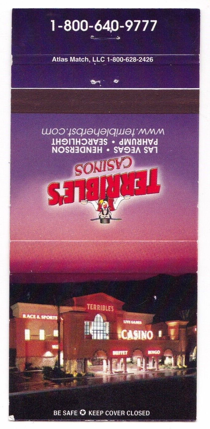 Terrible's Casinos  Las Vegas Matchbook Cover Style B icmsc5