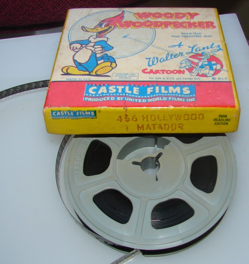 Woody Woodpecker 456 Matador 8mm Film 3" Reel B/W 1955 Vintage Castle Films