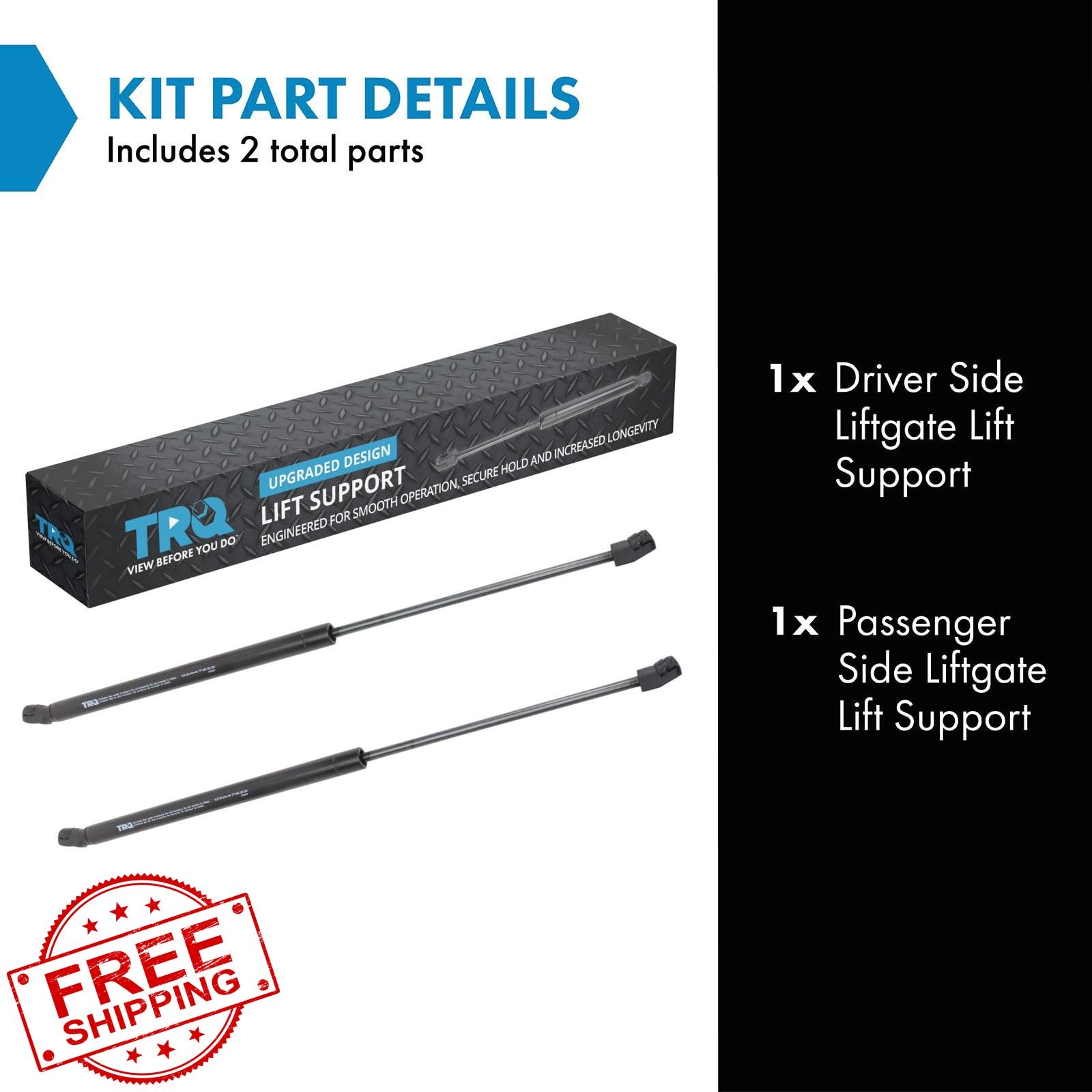 TRQ Murano Liftgate Struts Driver Passenger 2009-2014