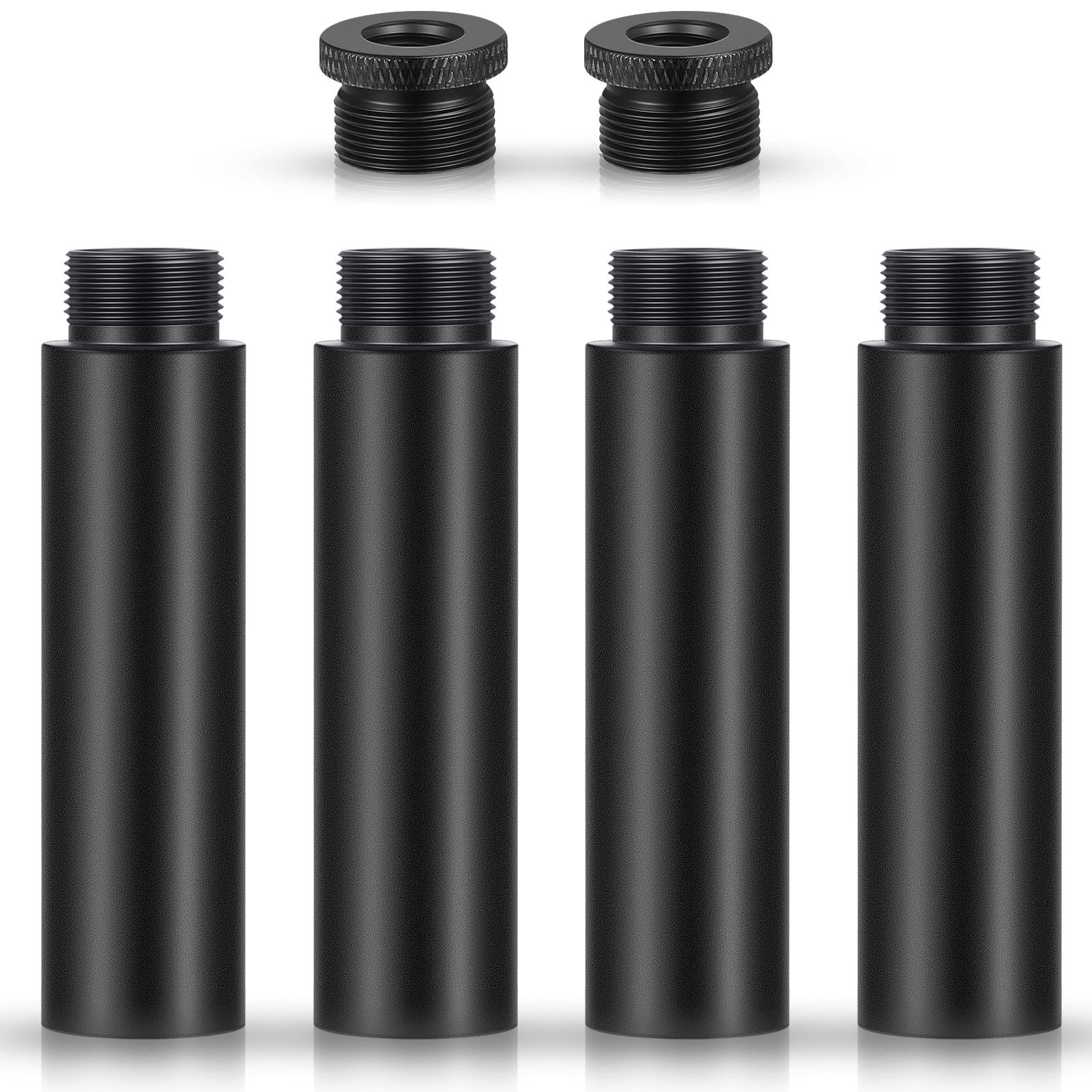 Weewooday 4 Pieces Mic Stand Extension Tube 5/8 Inch Microphone Extension Pip...
