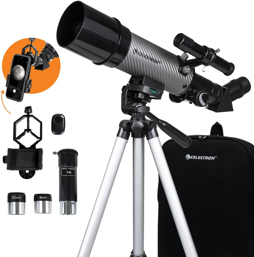 Travel Scope 60DX Portable Refractor Telescope – 60Mm Aperture, Fully-Coated Gla