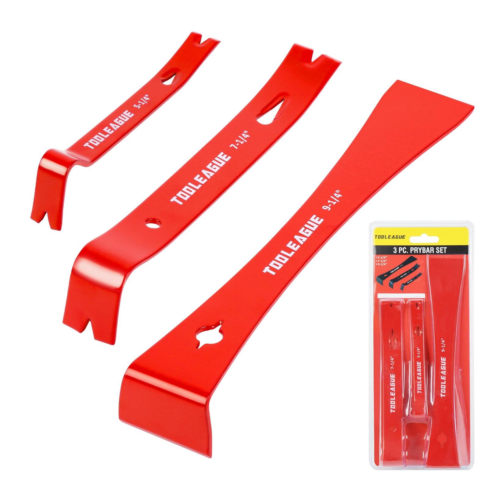 3Pcs Mini Flat Pry Bar Set5-1/4"7-1/4"Small CrowBar9-1/4" Beekeeper Scraper w