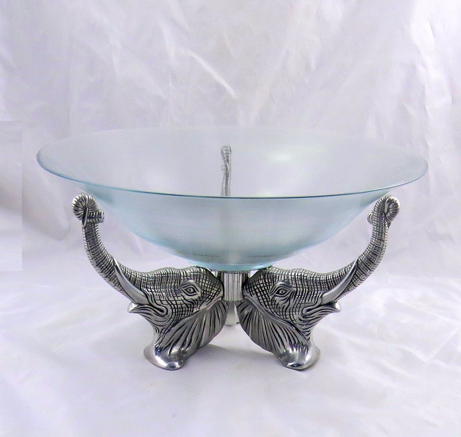 Arthur Court Centerpiece Bowl Elephant Head Safari Stand 1993 14" x 7-3/4"