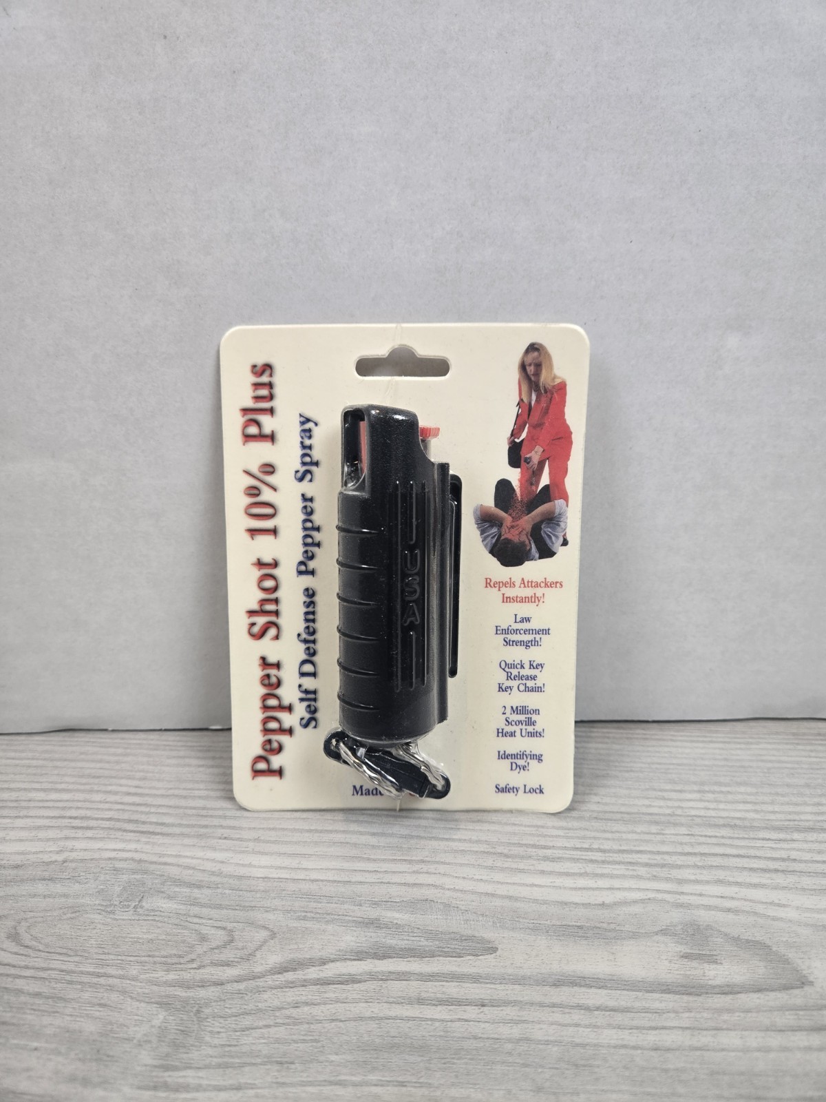 NEW Pepper Shot 10% Plus 1/2 oz Keychain Pepper Spray 2M Scoville Quick Release