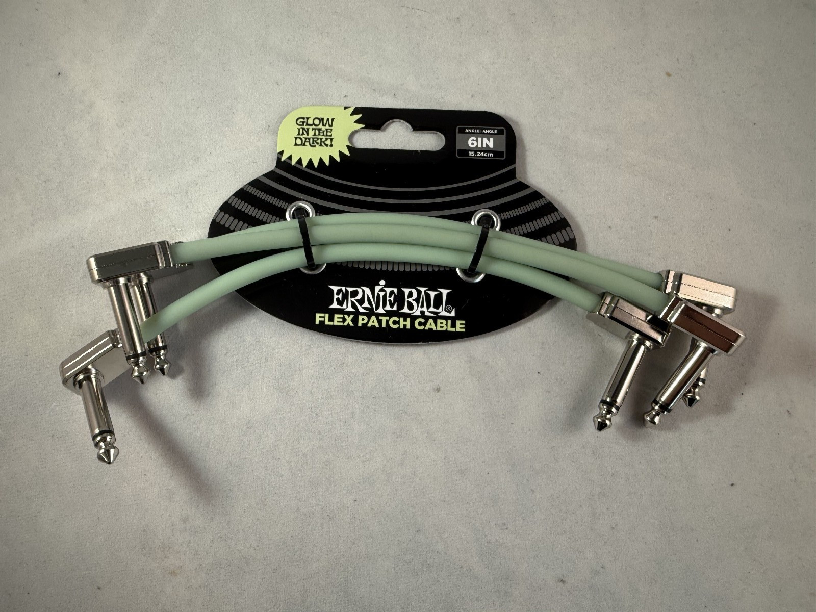Ernie Ball Flex Patch Cables 6" (3-Pack) Glow In The Dark - P06475
