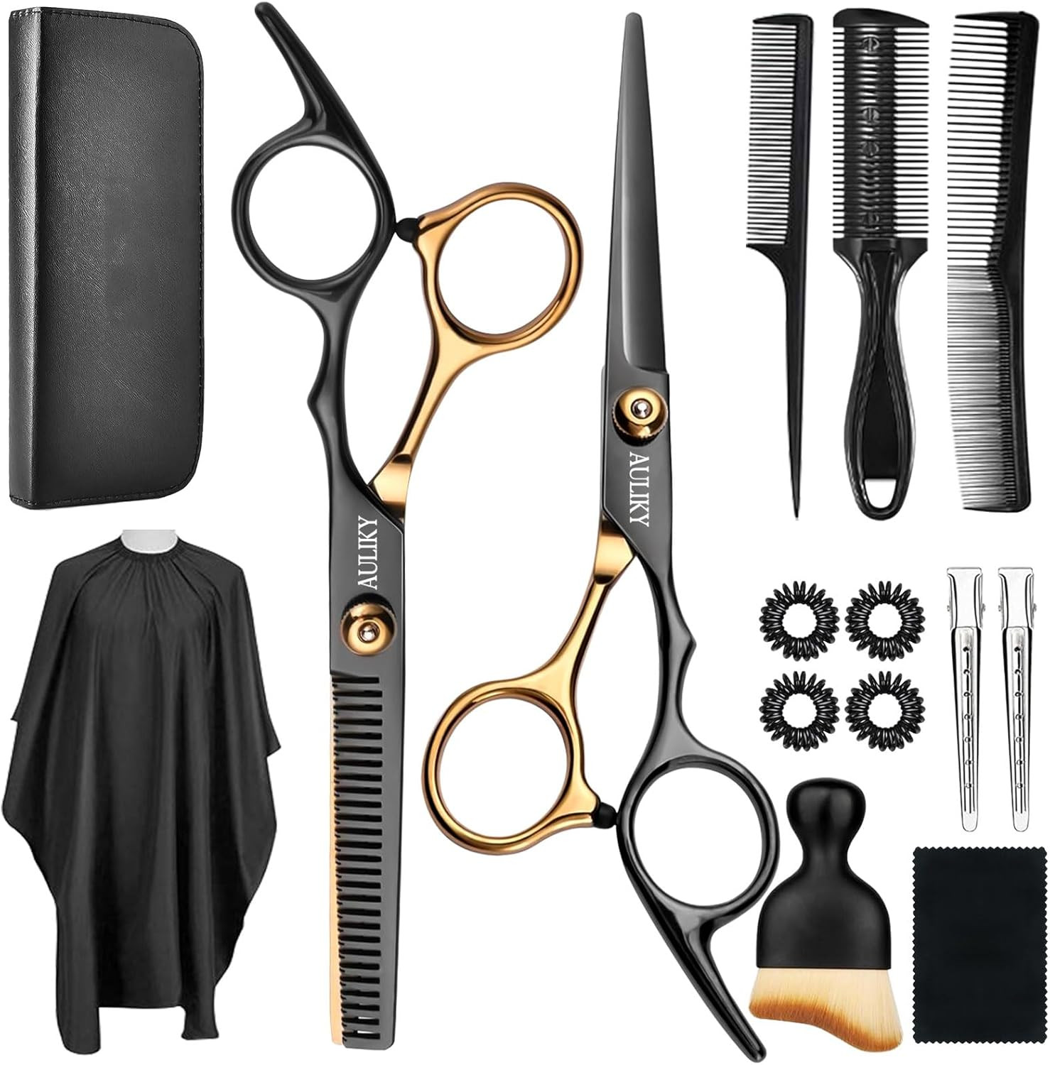 15 Pcs Professional Stainless Steel Hairdressing Shears Set Thinning Scissors