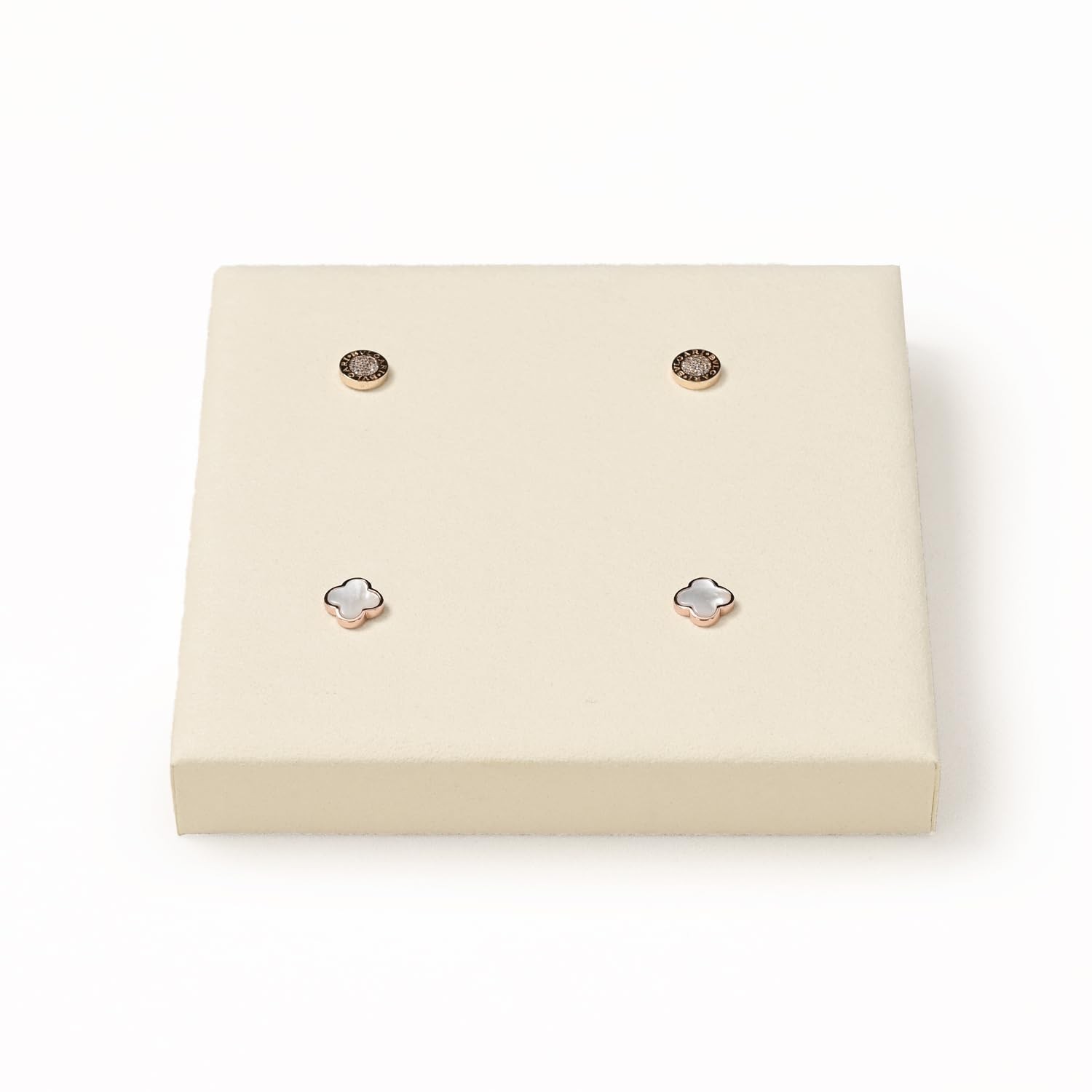 Microfiber Jewelry Display Storage Tray Stud Earrings Tray Organizer Stud Ear...