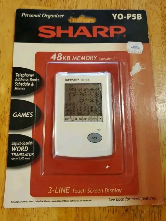 Vintage Sharp 48 KB Memory Personal Organizer YO-P5B NOS Translator Games New