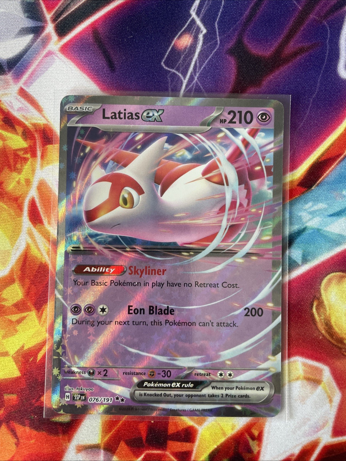 Pokémon Latias EX TCG Double Rare Card Scarlet & Violet Surging Sparks 076/191