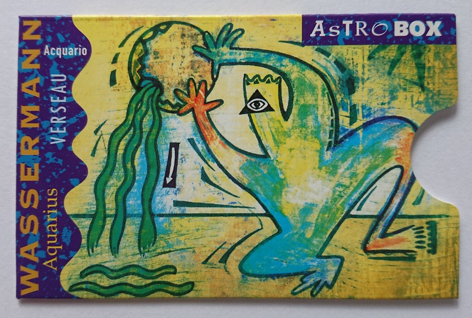 Titulaire Cardbox Carte de Téléphone, Ec Astrobox Signe Du Zodiaque Verseau