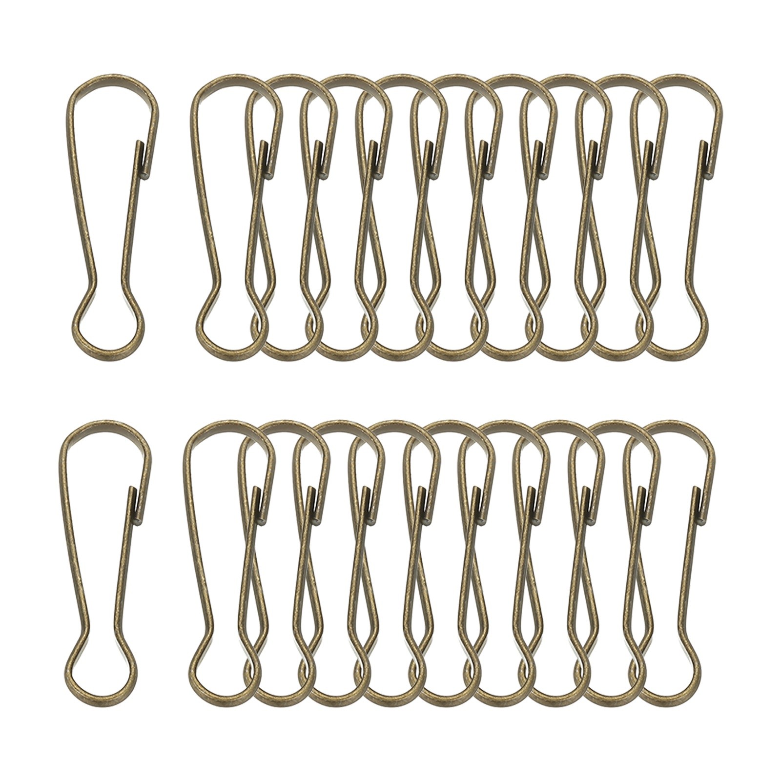 Lanyard Hooks, 20 Pcs 304 Stainless Steel Hooks 40x12.8x3.2mm, Bronze