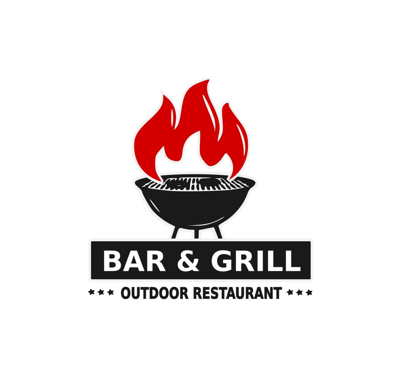 Premade Bar & Grill BBQ Restaurant Website Logo Template Business Design
