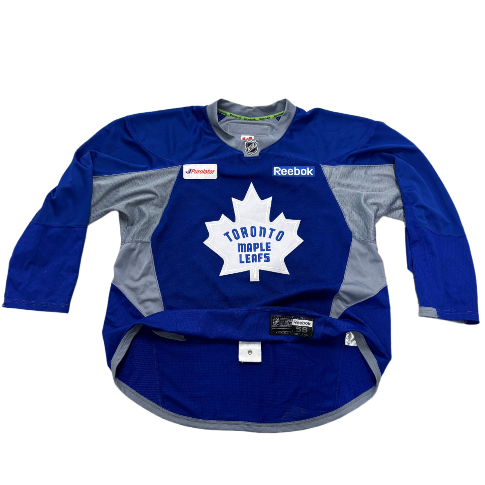 REEBOK TORONTO MAPLE LEAFS TEAM ISSUED PRACTICE JERSEYS - ALTERNATE LOGO - BLANK