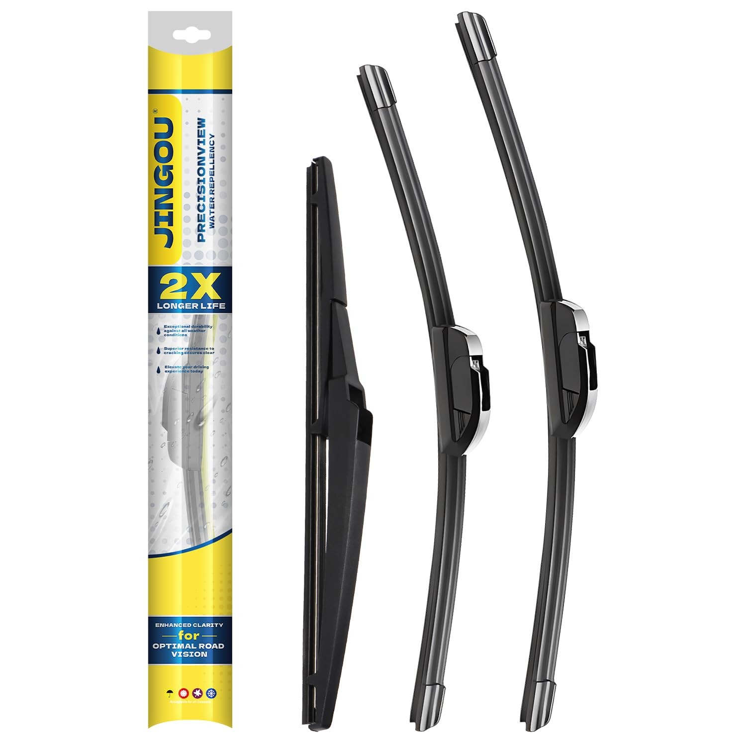 JINGOU Wiper Blades,28"/20"/16" Windshield Wipers Set,Compatible 28*20*16A 