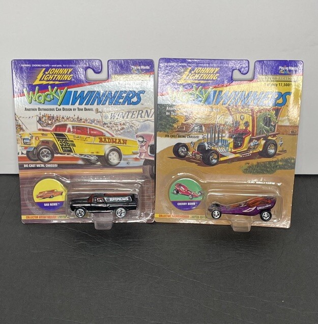Sealed Limited Edition Johnny Lightning Wacky Winners - Bad News & Cherry Bomb