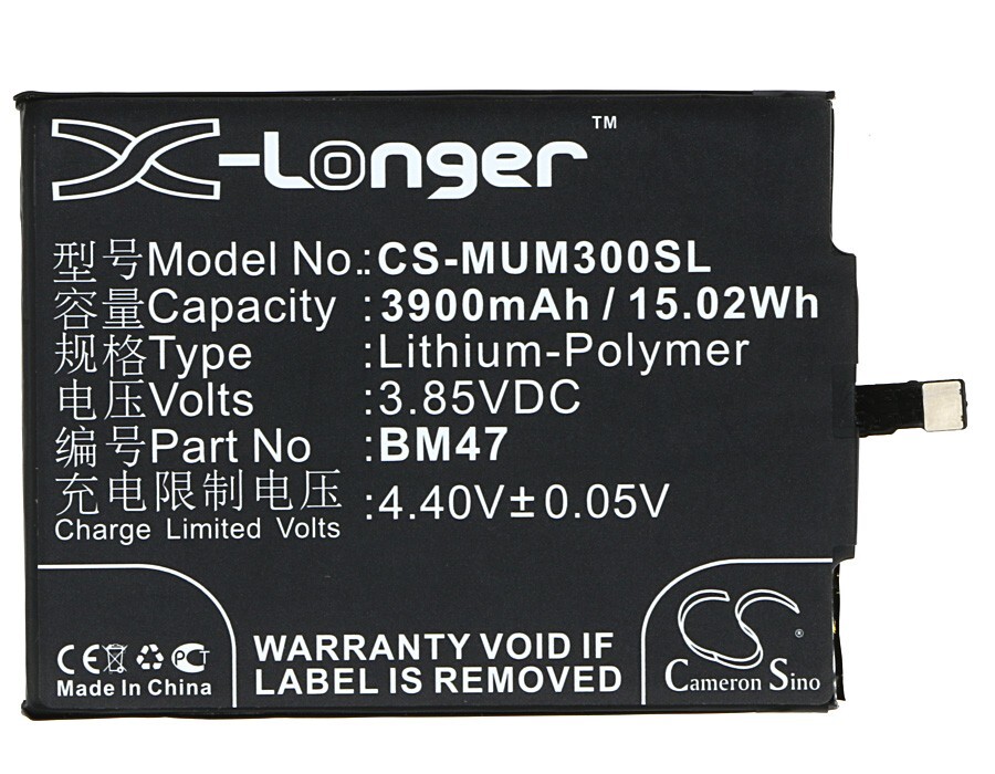 BATTERIE Li-Polymer 3.85V 3900mAh Type BM47 For Xiaomi Redmi 3 3S 3X 4X
