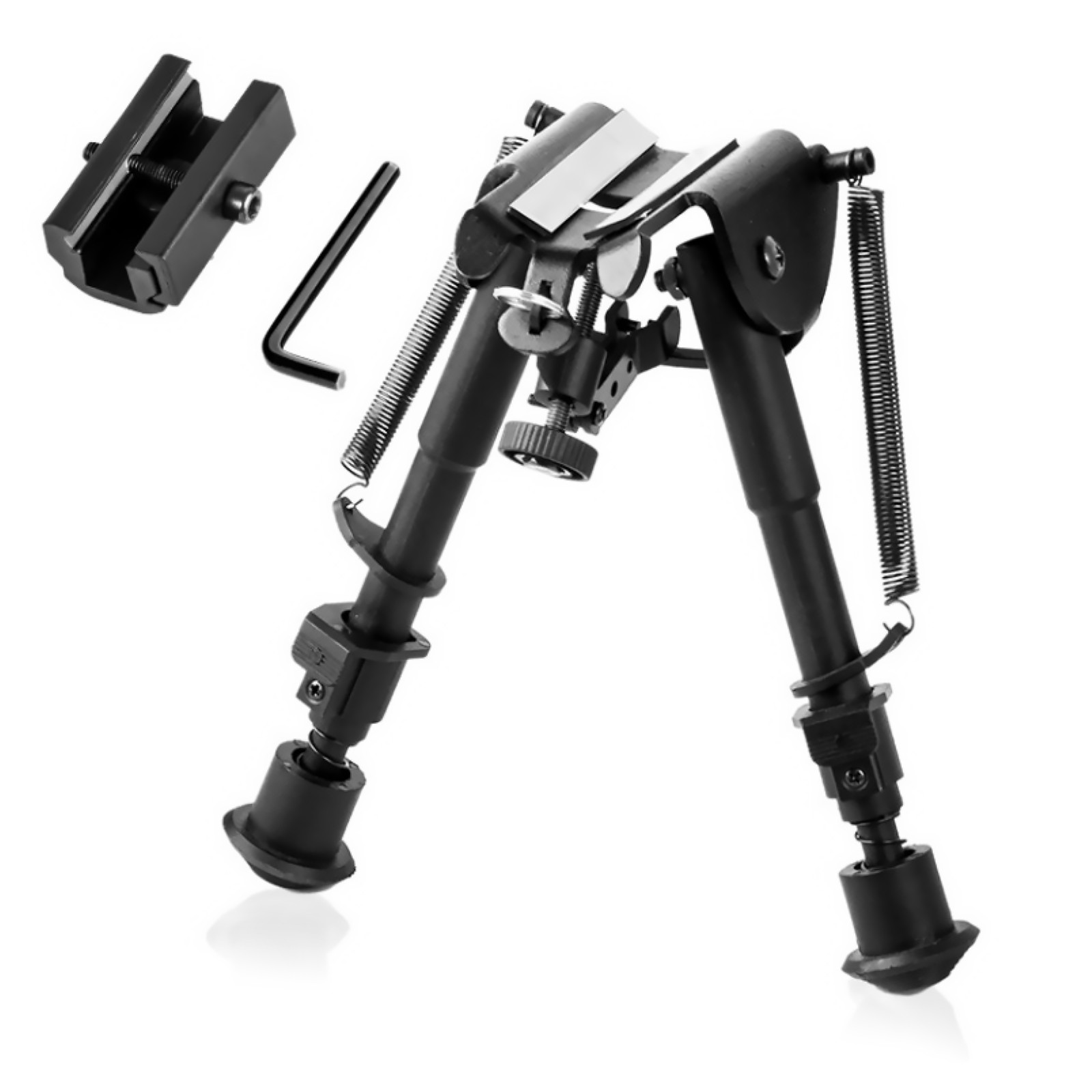 Adjustable 6-9" Sniper Hunting Rifle Bipod Sling Shoot Mount Stand Bracket