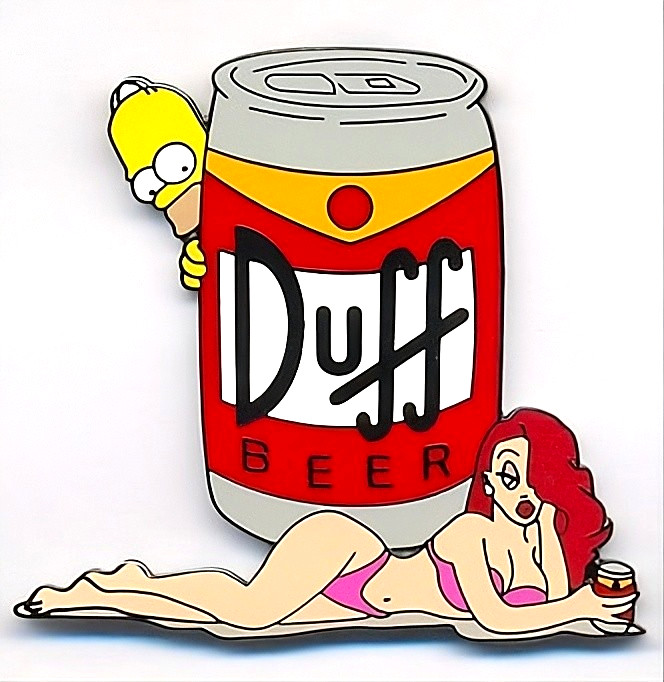 PIN JESSICA RABBIT HOMER SIMPSONS DISNEY PINS BEER DUFF LE 100