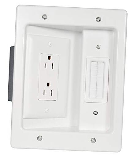 Legrand – OnQ in-Wall Cable Management Kit for White In-Wall TV Connection Kit