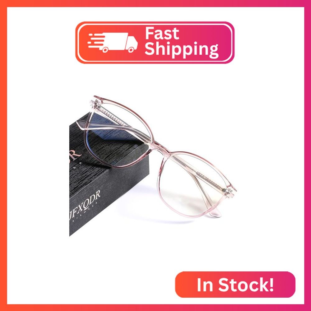 JFXQDR Women's Blue Light Blocking Glasses, TR90 Frame Computer Gaming Glasses A