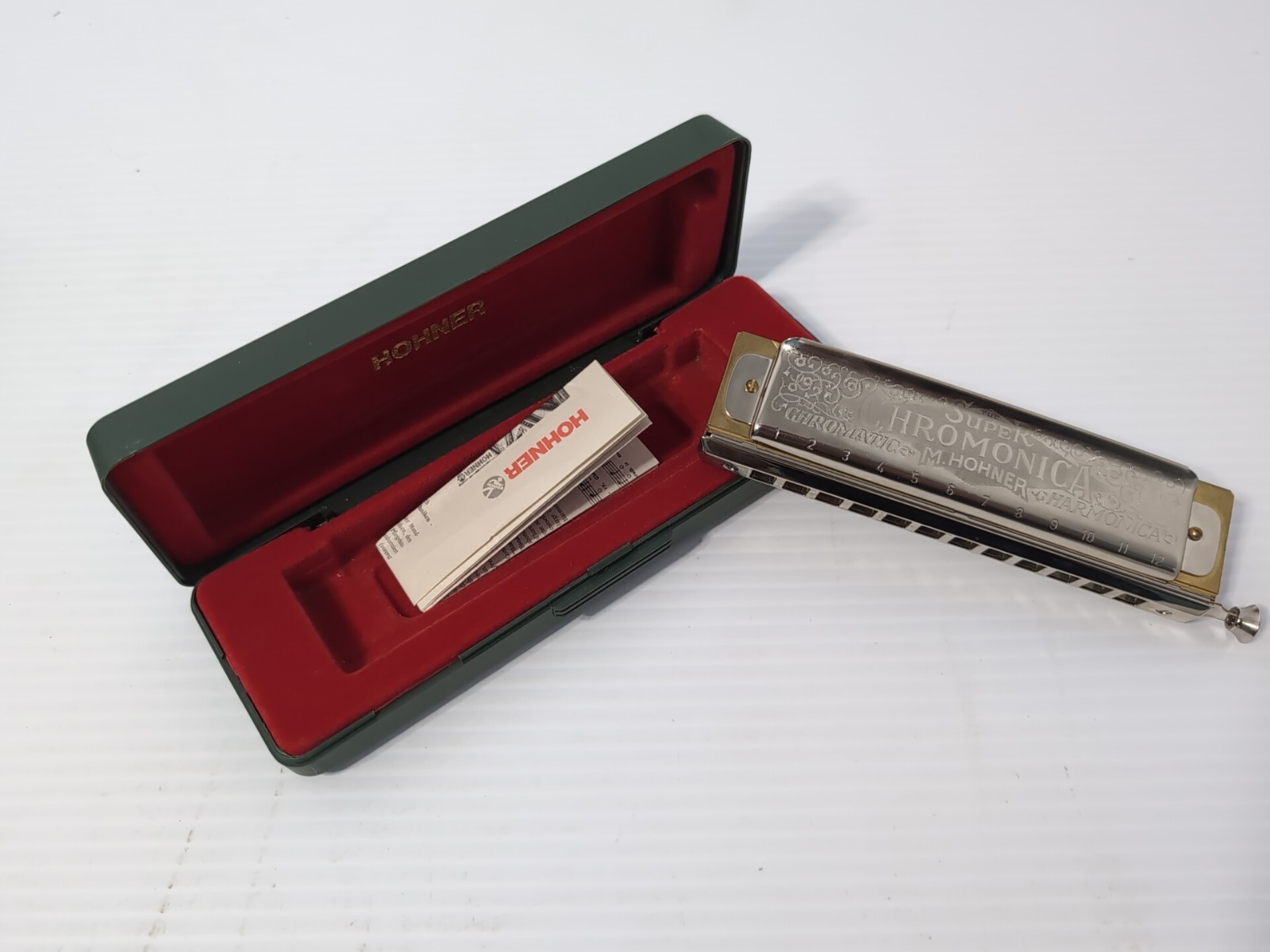 Hohner Super Chromonica 270 Harmonica Key of C – Germany – w/ Case & Instruction