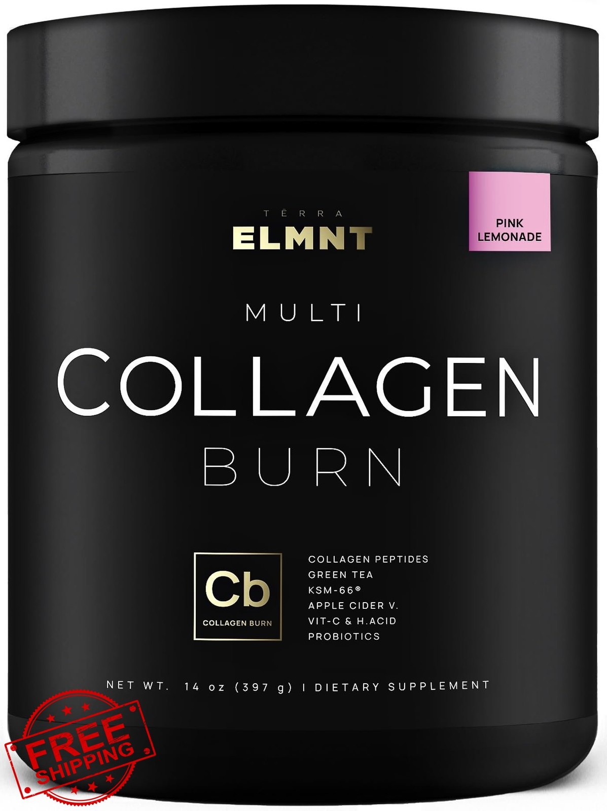 Super Collagen Burn Powder Pink Lemonade Weight Loss Beauty Peptides