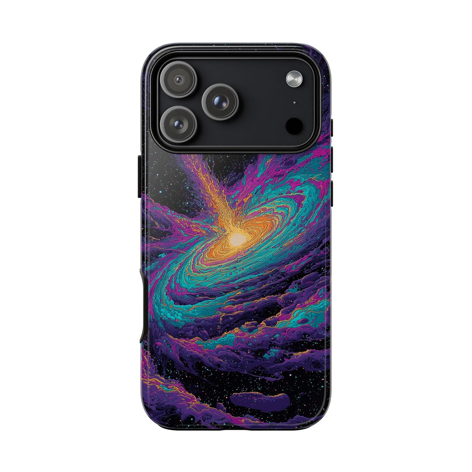 Teal Purple Neutron Star Spiral | Phone Ink Case for iPhone Galaxy Pixel