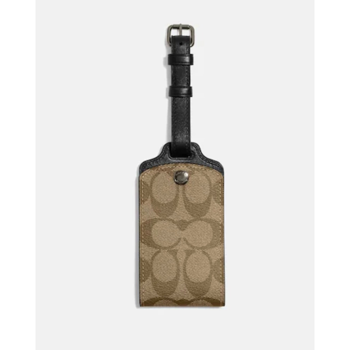 Coach Luggage Tag In Signature Canvas New 