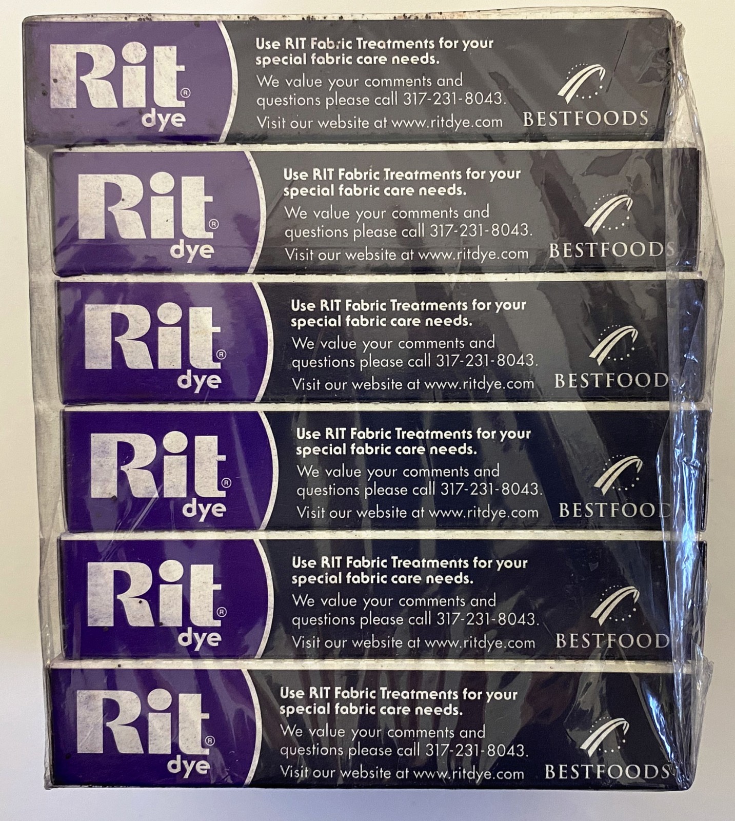 Lot 6 Boxes RIT Powder NAVY BLUE 30 All Purpose Fabric Dye Old Formula