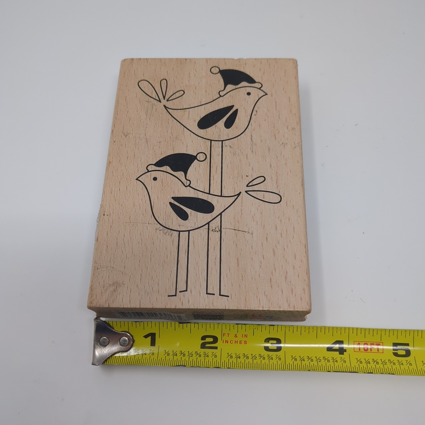 Christmas Winter Birds Hampton Art Ditto Wood Mounted Rubber Stamp