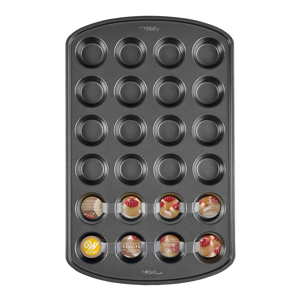 24 Cup Non Stick Mini Muffin Baking Pan For Cupcakes And Appetizers