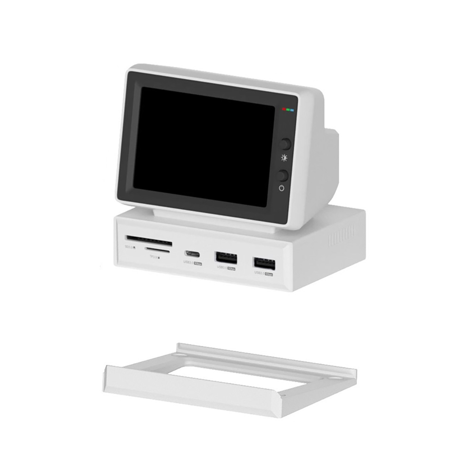 3.5" IPS Mini Computer Secondary Screen Desktop Expansion Dock Case AIDA64