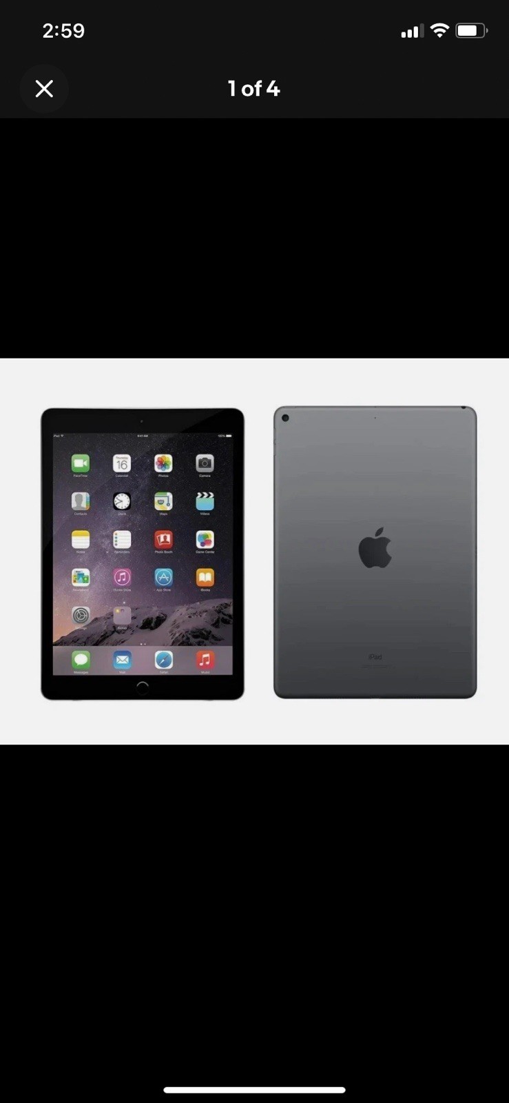 Apple iPad Air 1st Gen (Gray Wi-Fi Touch Screen)