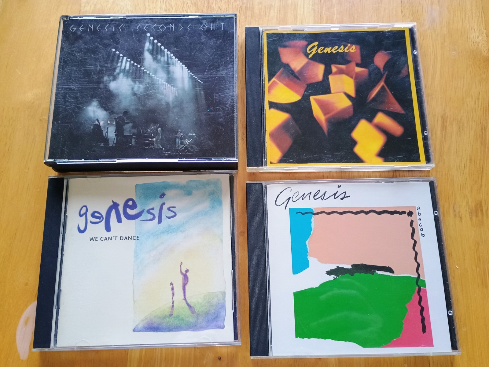 Genesis CDs Lot of 4,  Like New, Genesis Seconds Out, We Can't Dance, Genesis,