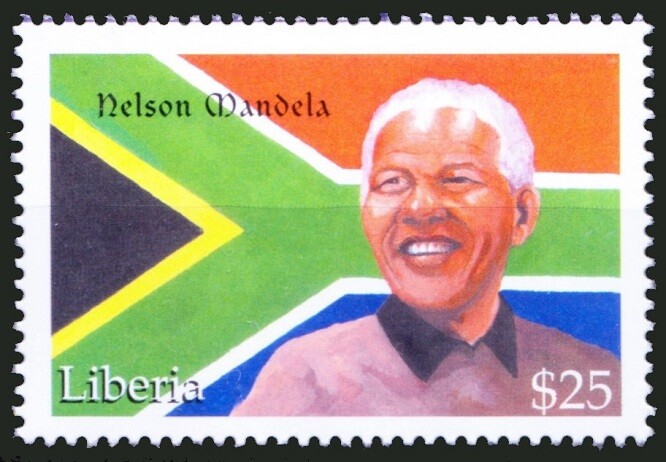 Nelson Mandela Nobel Peace Winner, Liberia 2001 MNH   [C15]