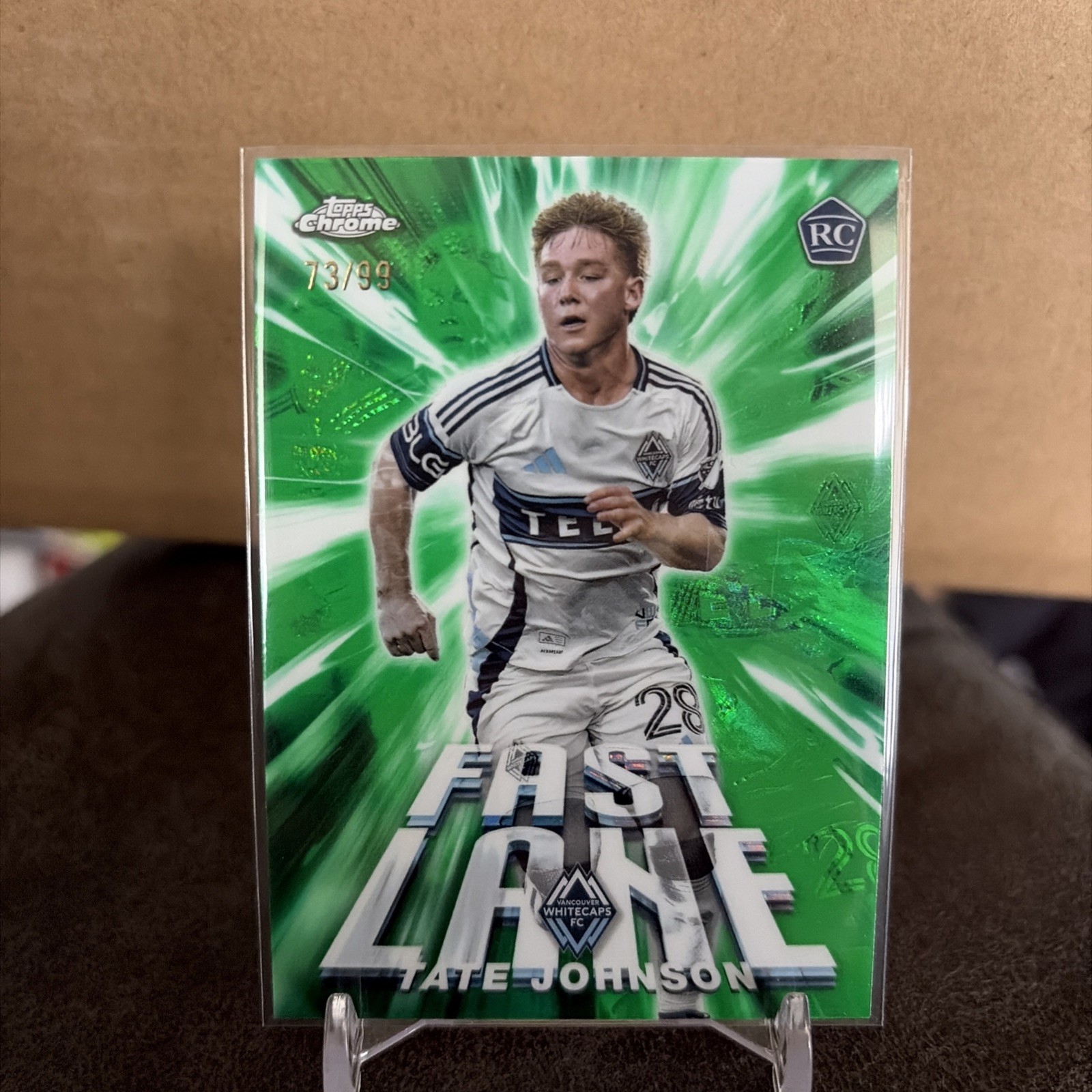 2025 Topps Chrome Fast Lane Tate Johnson Green 73/99  Vancouver Whitecaps FL-21