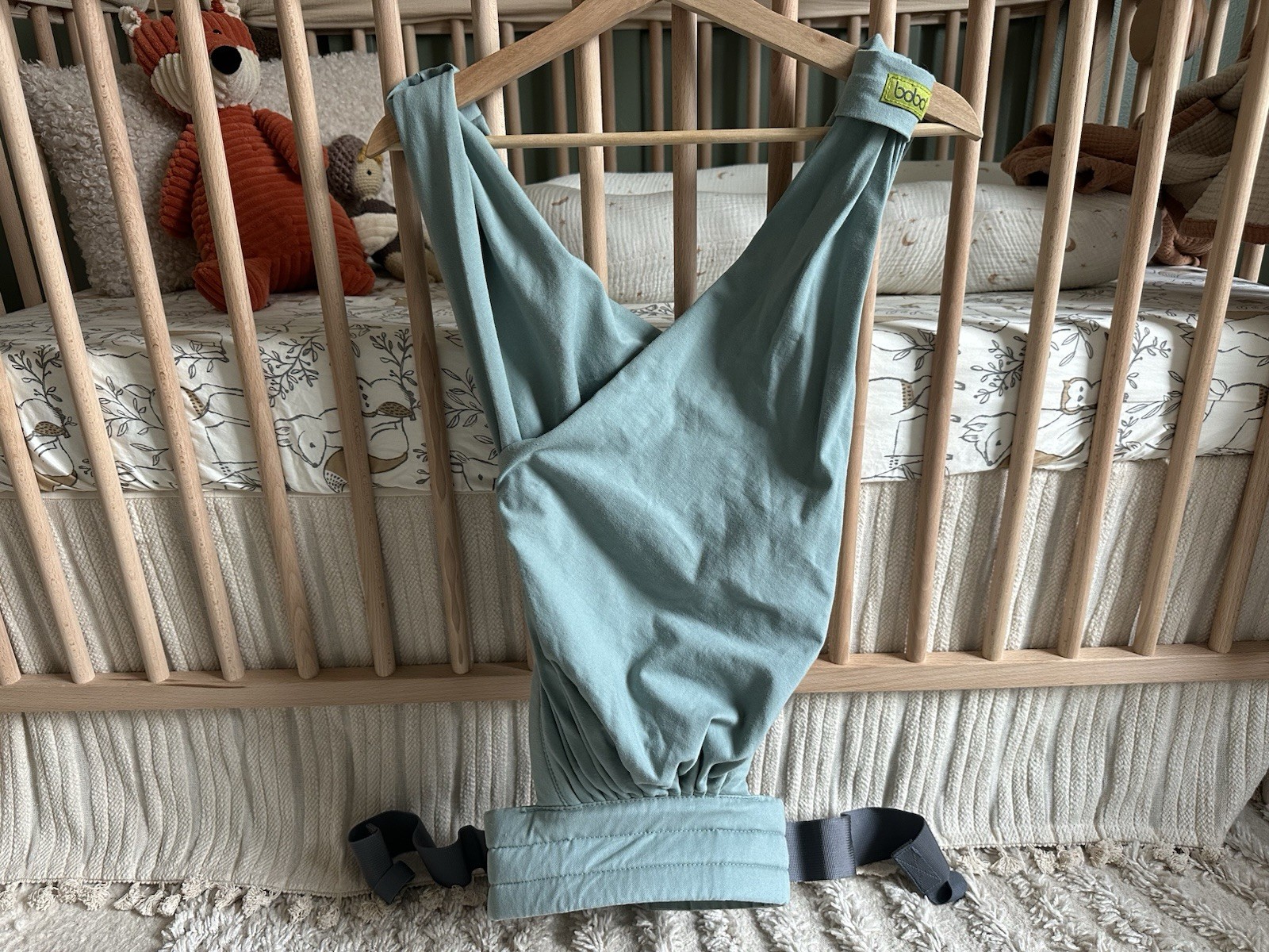 BOBA Bliss 2-in-1 Hybrid Wrap-Like Baby Carrier 0-18 Months 7-35 Lbs Sea Mist