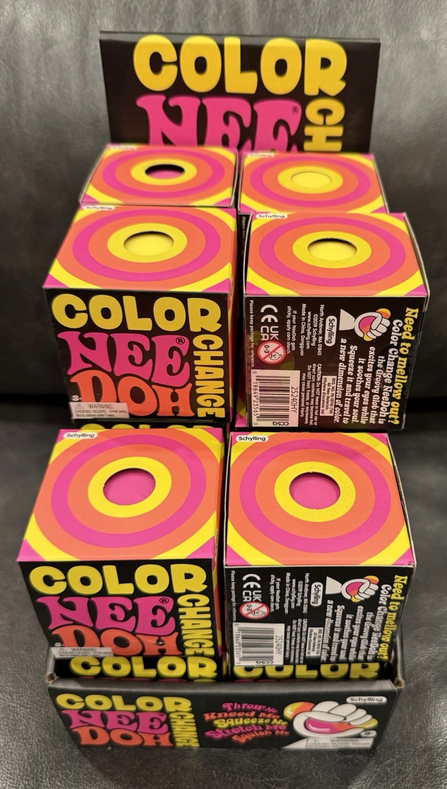 Schylling Color Change Nee Doh Multicolor Tactile Squeeze Toy