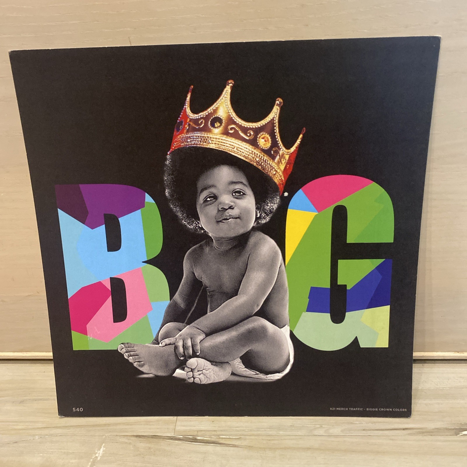 NOTORIOUS B.I.G. - BIGGIE CROWN COLORS T-SHIRT DISPLAY STORE POSTER FLAT 11x11
