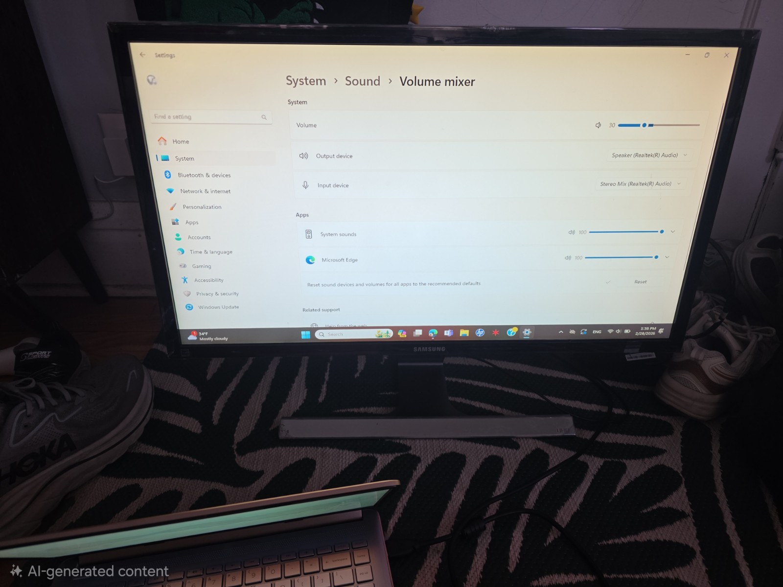 Samsung 27" LCD Monitor Flat Screen 1920x1080 16:9 Black Computer Display