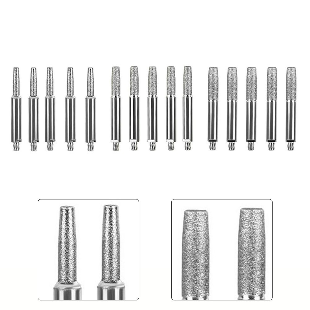 Carbide Cylindrical Burr Set 5pcs 50mm Long 6mm Dia for Chainsaw Chain Jig Use