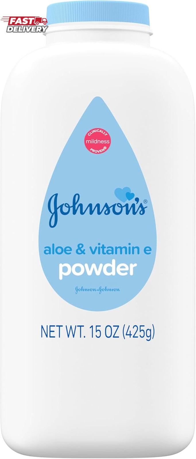 Johnson'S Baby Powder with Naturally Derived Cornstarch, Aloe & Vitamin E for De