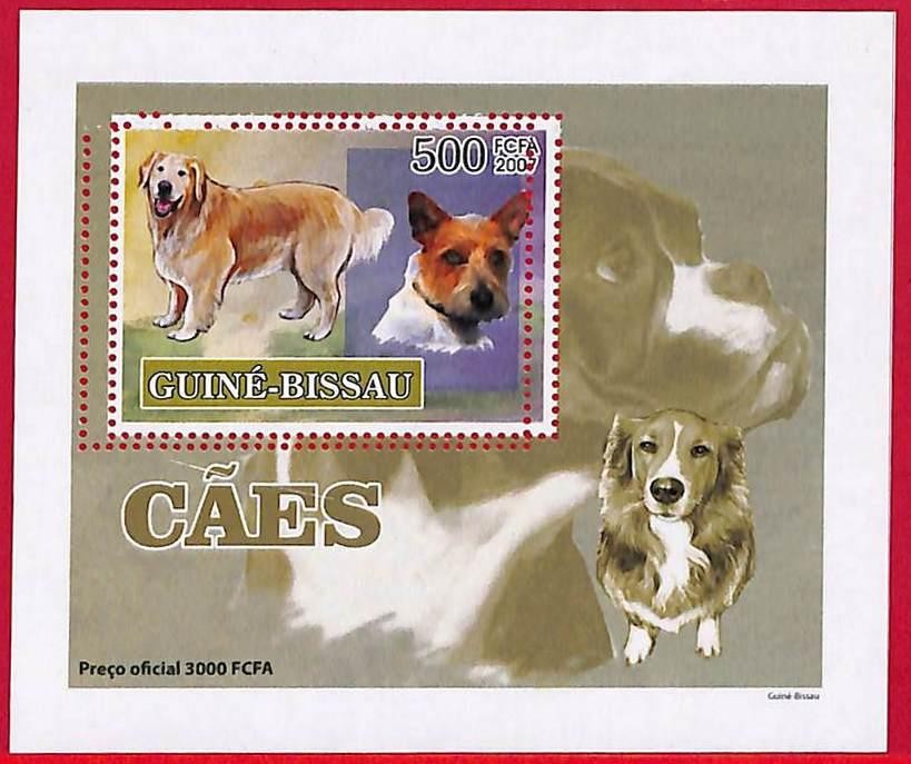 A5053 - GUINE-BISSAU - ERROR MISPERF Stamp Sheet - 2007 - DOGS
