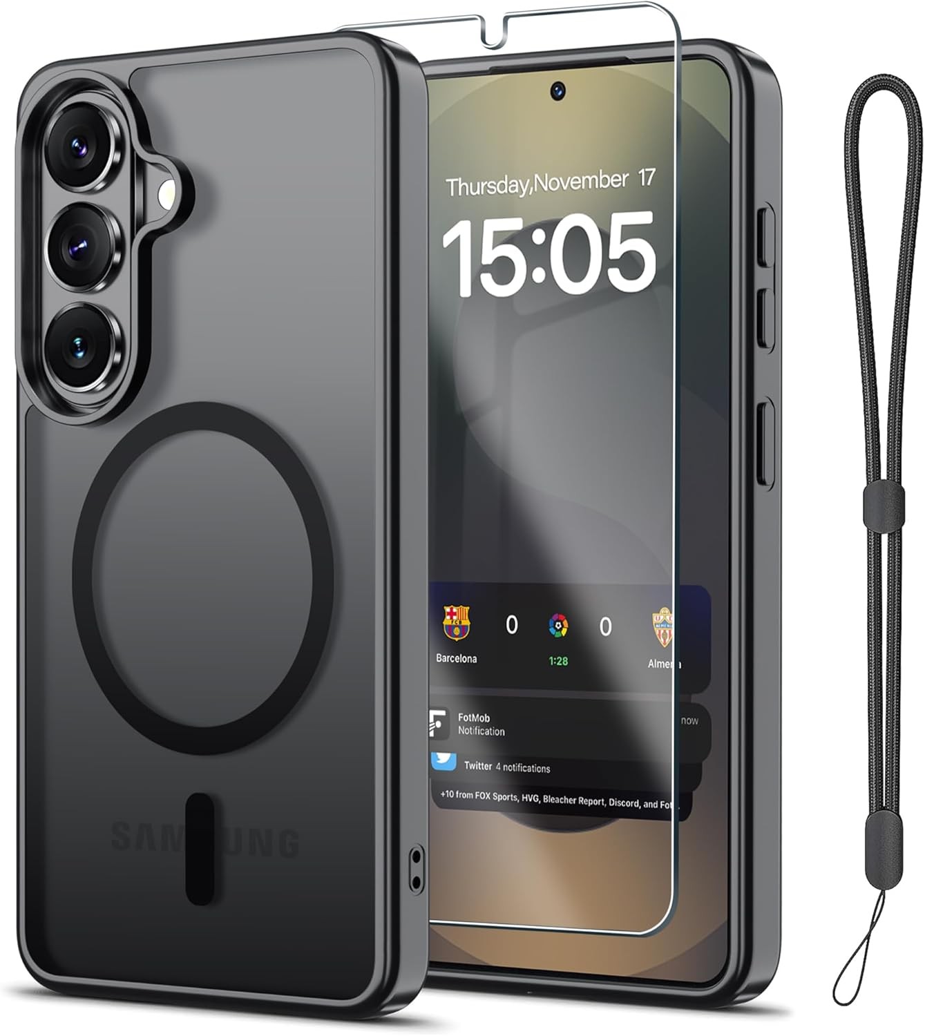 Magnetic for Samsung Galaxy S26 Ultra/S25 Ultra Case, Screen Protector + Wrist S