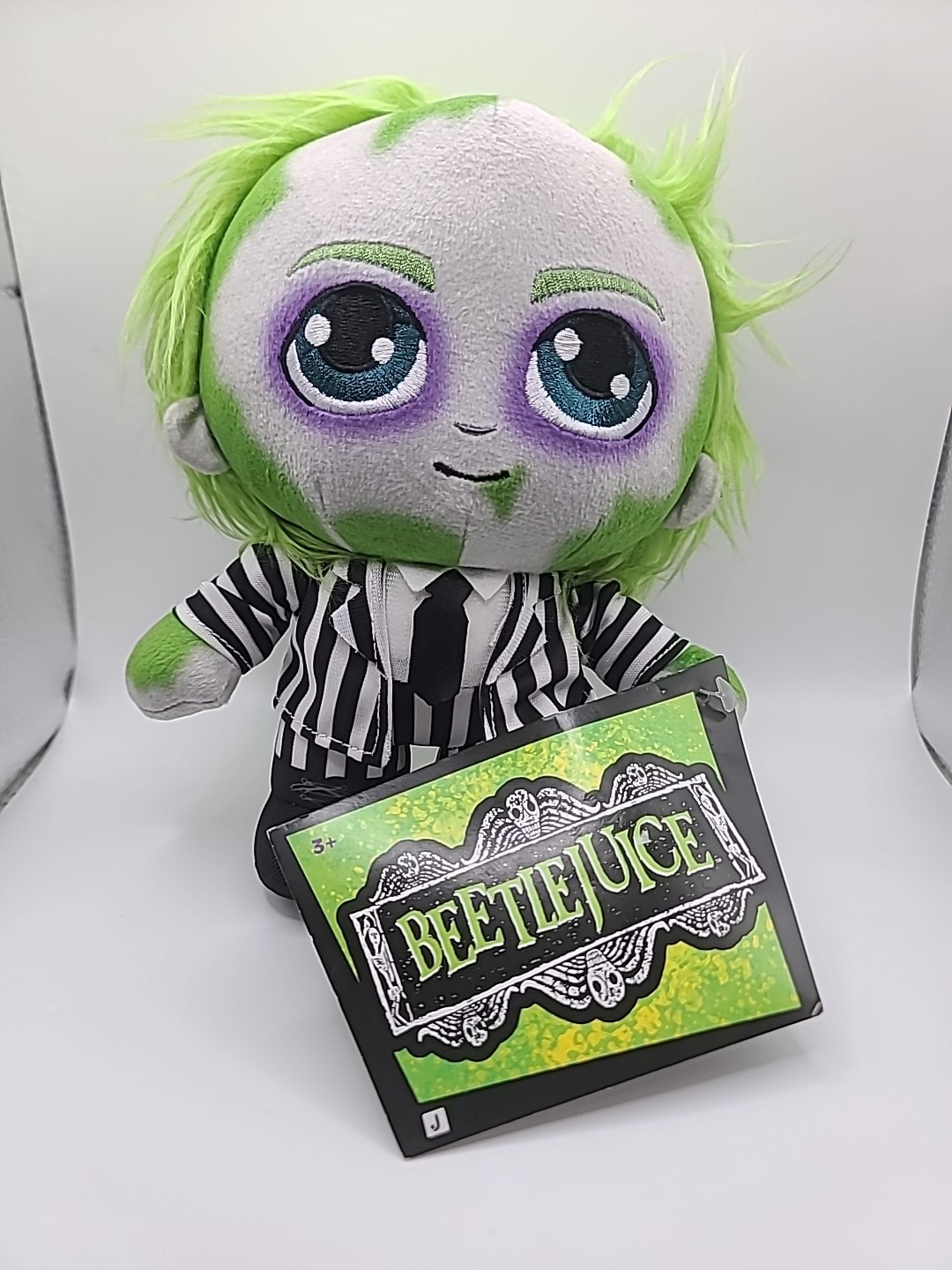 Jazwares Warner Bros. 8" Beetlejuice Plush Figure  Super-Soft + Huggable w/ Tags