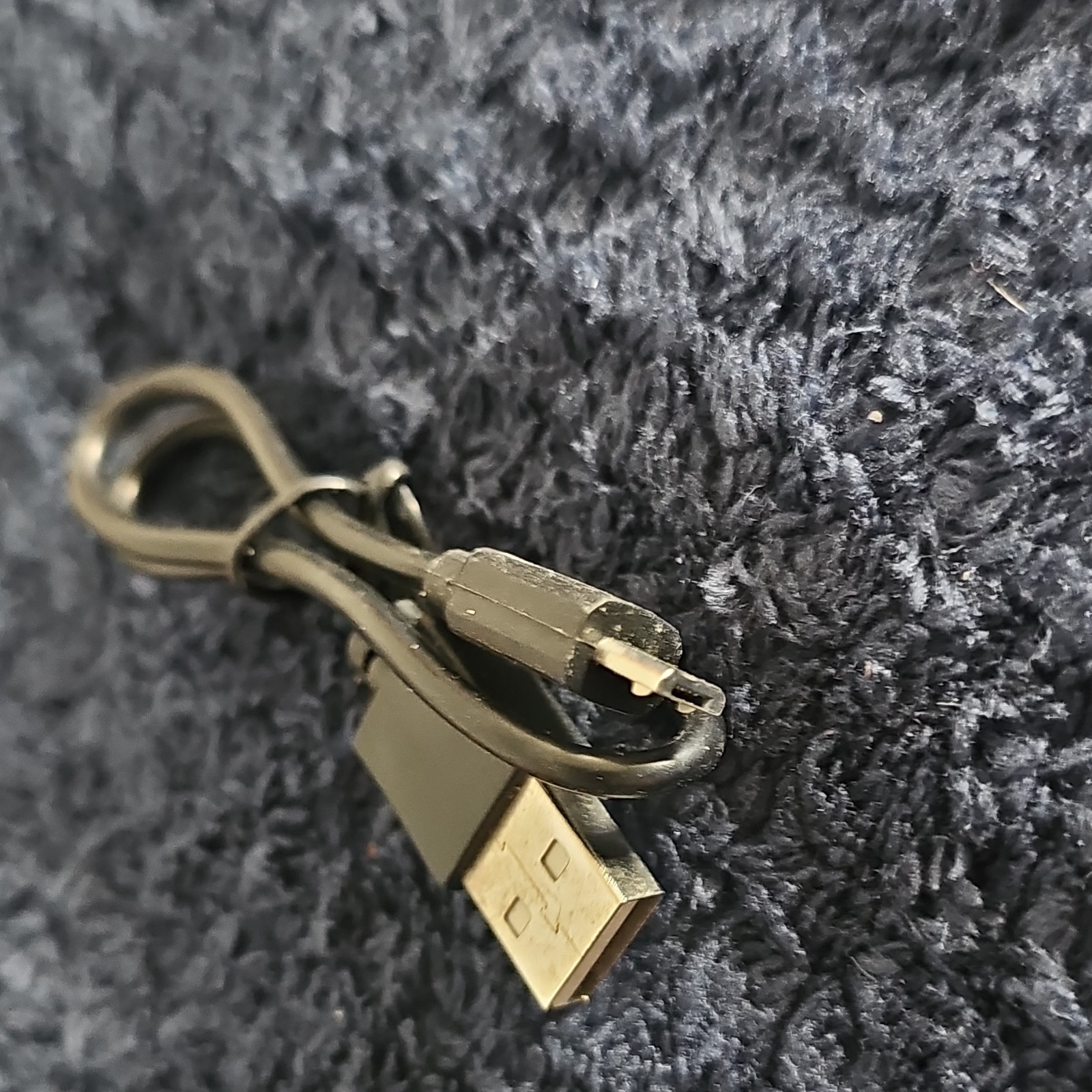 Black Less than 1ft Micro-USB to USB Charging & Data Sync Cable Universal