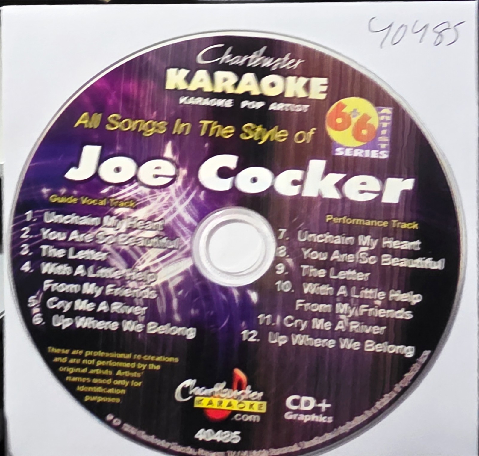 40485 JOE COCKER     CHARTBUSTER  KARAOKE CDG  LOT LONG DRIVE