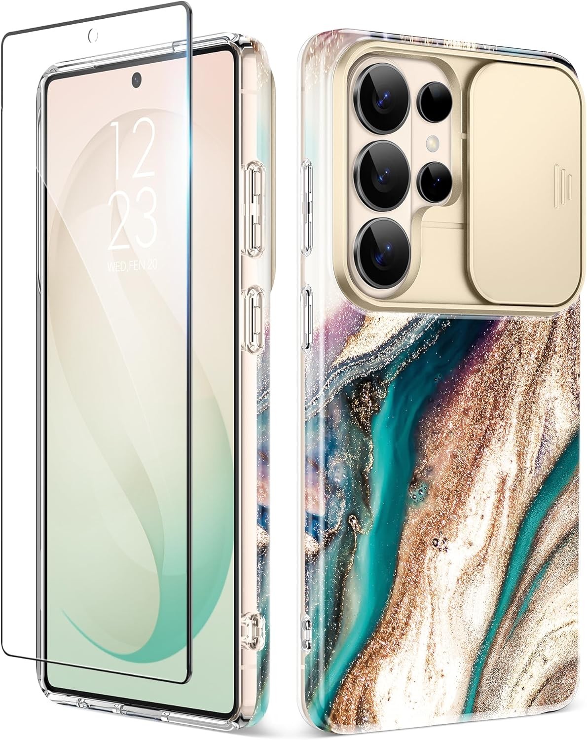 Samsung Galaxy S26 Ultra Case with Slide Camera Cover, Slim Fit Hard PC Cover