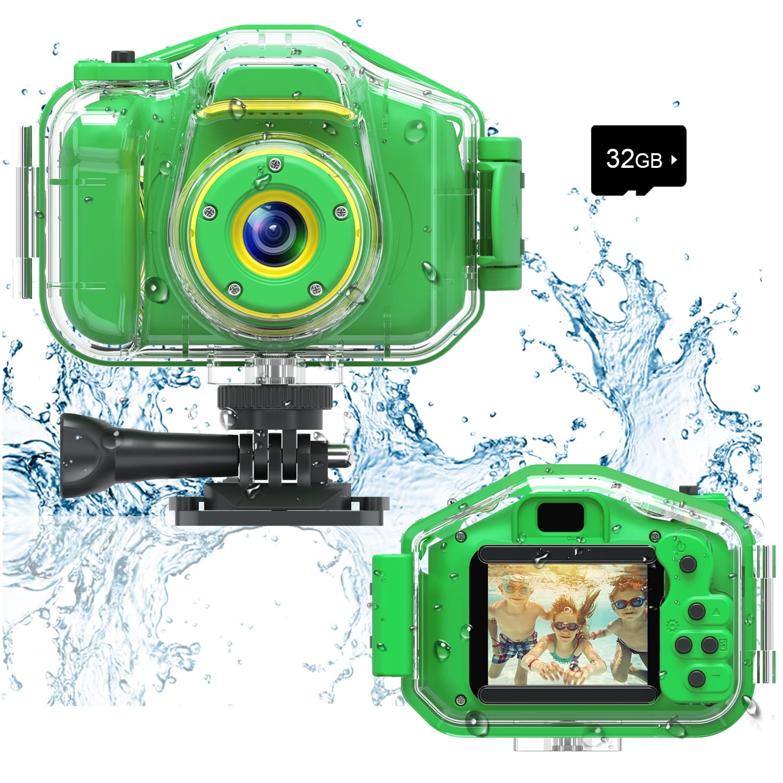 Kids Waterproof Camera - Children Underwater HD Video Digital Camcorder, Port...